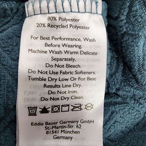 Eddie Bauer Women Sweatshirt Size TL Quest Fleece Funnel Neck Pullover Thumbhole - Picture 9 of 10